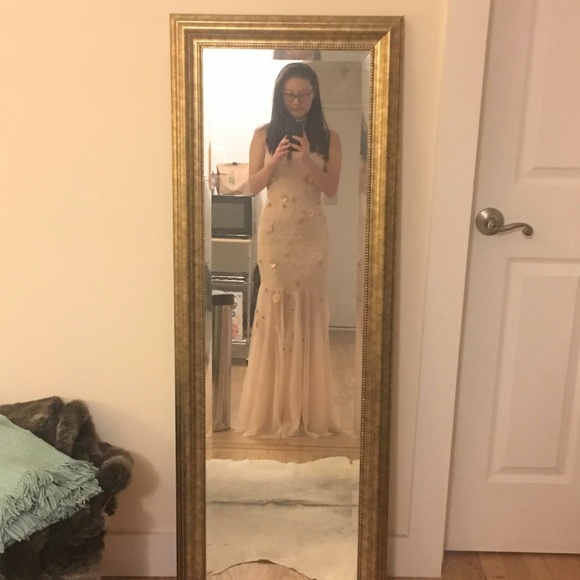 Parker Monique Long Sequin Sleeveless Gown Dress S - Picture 3 of 5